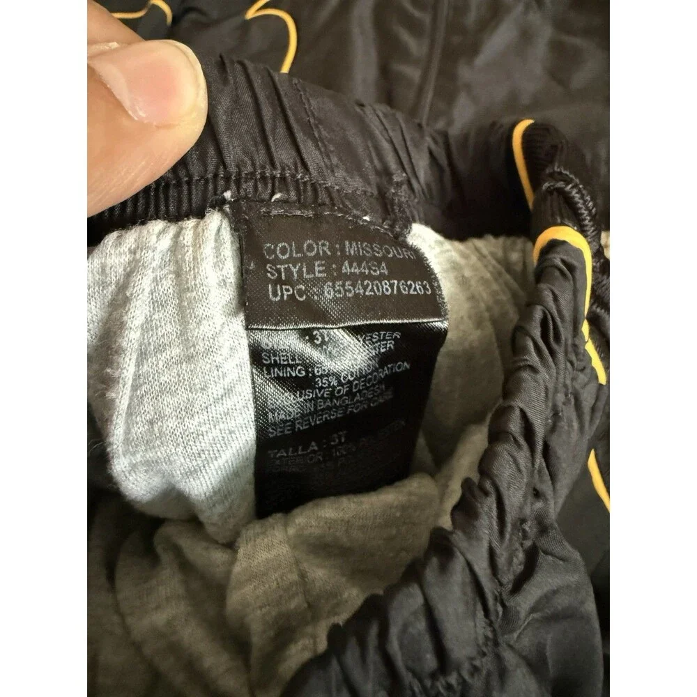 Kids Starter Track Suit Black And Yellow Missouri Size 3T Zip Up Hoodie & Pant